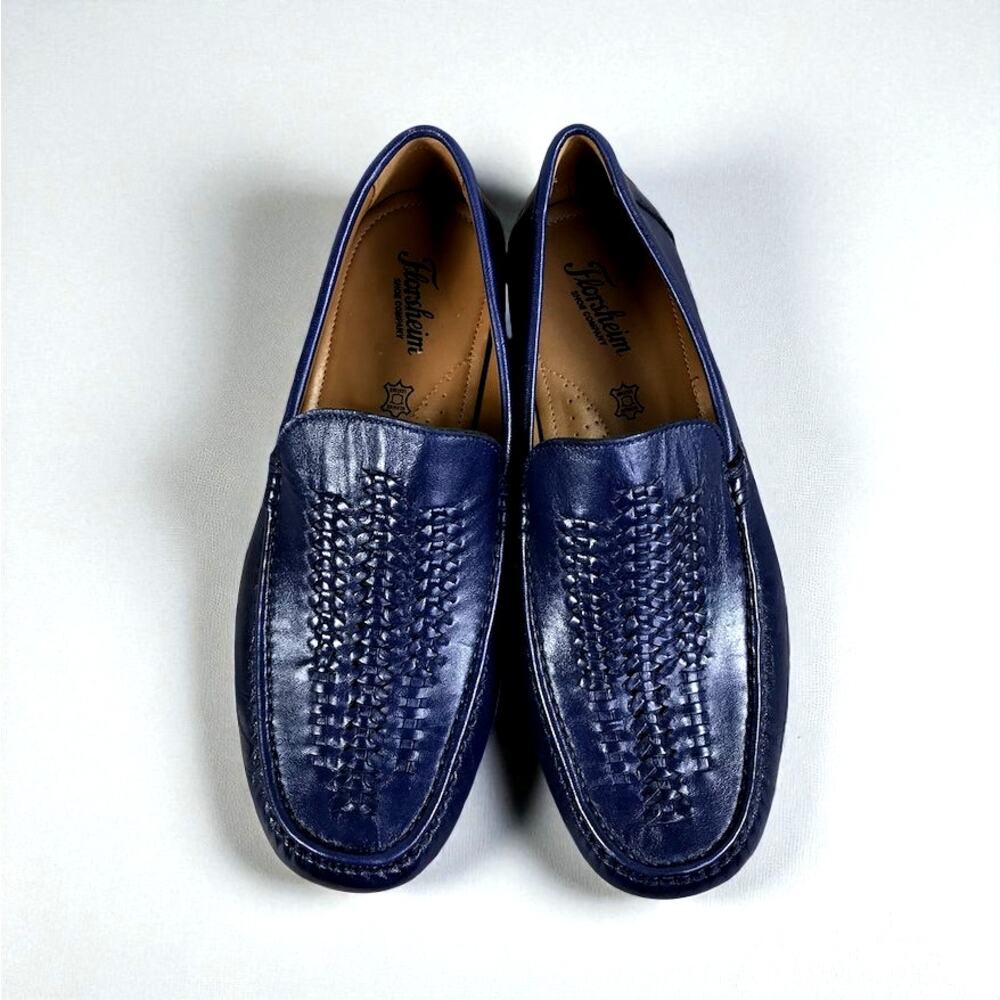 FLORSHEIM Beaufort Moc Toe Weave Loafer Men 8.5 Blue Business Classic Timeless - Picture 3 of 12